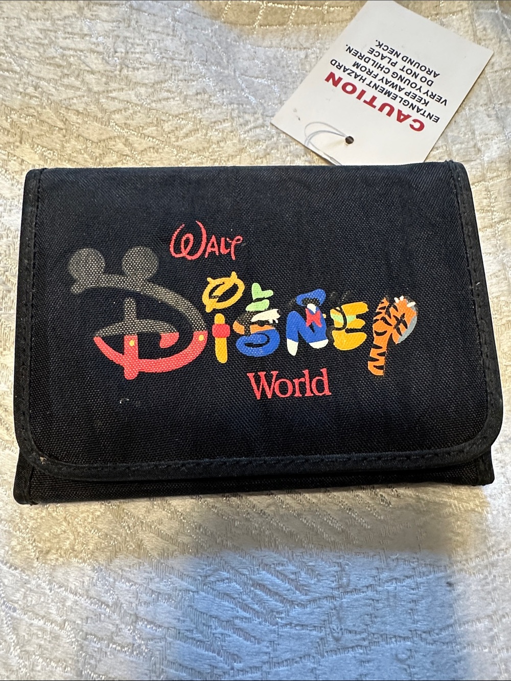 Disney Black Wallet with Multicolor Walt Disney World Logo